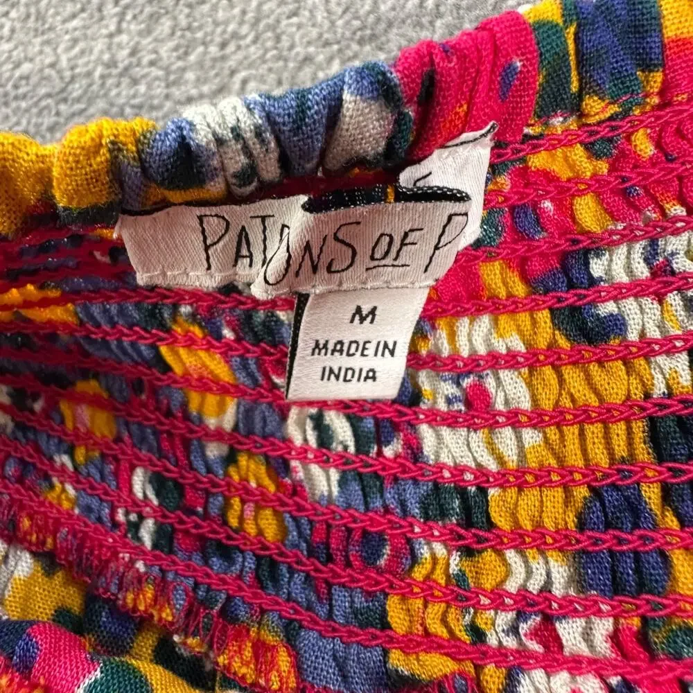 Patrons of Peace Wildflower Shorts Size Medium Tie Front Wide Leg Flowy Colorful